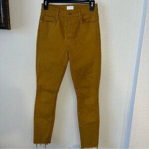 Mother Buckthorn Brown The Stunner Ankle Fray Jeans Size 25